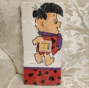 Vtg 54 X 96" Flintstones Party Paper Table Cover Decor Gibson Greetings